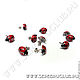 Silver stud earrings 'ladybug'. Stud earrings. TigRa (SilverGH) (SerebroGH). Online shopping on My Livemaster.  Фото №2