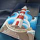 Ежедневник Маяк "Lighthouse" тиснением и росписью кожи а5, Ежедневники, Санкт-Петербург,  Фото №1