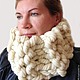 Супер объемный шарф снуд 15 x 70 см из самой толстой пряжи, Шарфы, Одинцово,  Фото №1