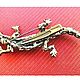 Винтаж: "Милая ящерица" винтажная брошь. Броши винтажные. ANTIQUE_GOLDEN_ROSE. Ярмарка Мастеров.  Фото №10