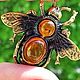 Order Brooch Bee with amber Spring brooch women's gift for girls. BalticAmberJewelryRu Tatyana. Livemaster. . Brooches Фото №3
