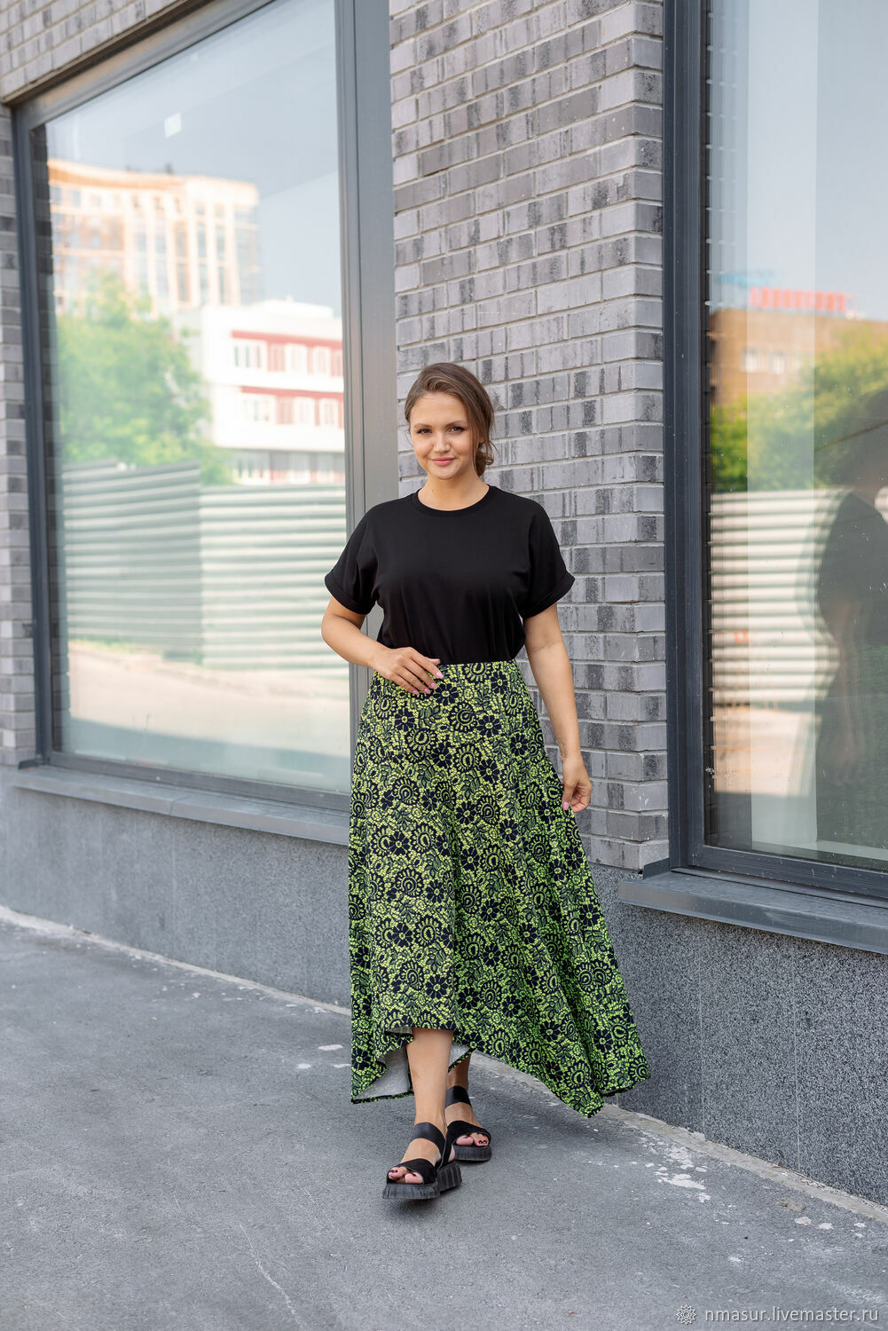 Готовая выкройка юбки на кокетке | Pattern skirt