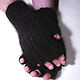 Men's knitted fingerless gloves Magic of black. Mitts. Warm Yarn. Online shopping on My Livemaster.  Фото №2