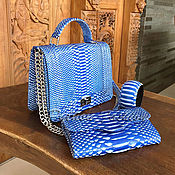 Сумки и аксессуары handmade. Livemaster - original item a set of Python. Handbag, clutch purse and bracelet.. Handmade.
