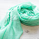 Women's mint scarf ' Monogram'. Scarves. Platkoffcom. My Livemaster. Фото №4
