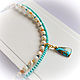 Order Necklace with pearls and turquoise in gold. Solanda. Livemaster. . Beads2 Фото №3