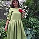 Linen dress in any shade of linen ' balance Point', Dresses, Ivanovo,  Фото №1