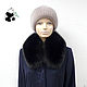 Fur detachable collar of Fox fur. Black. TK-470. Collars. Mishan (mishan). Online shopping on My Livemaster.  Фото №2