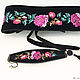 Velvet belt and bracelet with hand embroidery, Belt, Vinnitsa,  Фото №1