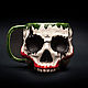 Handmade mug without acrylic-Joker (Joker Skull Ceramic Mug), Mugs and cups, St. Petersburg,  Фото №1