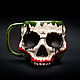 Кружка ручной работы без акрила - Джокер (Joker Skull Ceramic Mug), Кружки и чашки, Санкт-Петербург,  Фото №1