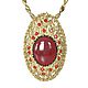 Gold pendant of 'fire' with ruby and red spinel, Pendants, Moscow,  Фото №1