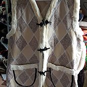 Мужская одежда handmade. Livemaster - original item Vest made of sheepskin 