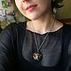 Кулон с мухомором ручной работы. Кулон. MoranaJewelrYкрашения с цветами Санкт-Петербург. Интернет-магазин Ярмарка Мастеров.  Фото №2