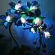 Flower-lamp 'azure Orchid'. Nightlights. Elena Krasilnikova. My Livemaster. Фото №6