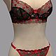 Комплект нижнего белья, сердечки. Комплекты белья. Natali Lingerie / Нижнее бельё ручной работы!. Интернет-магазин Ярмарка Мастеров.  Фото №2
