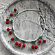 Летнее колье с вишнями. Чокер из бисера. Чокер. STATEMENTS JEWELRY Only_you_byElena. Ярмарка Мастеров.  Фото №5