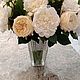 Букет пионов с розами в вазе в имитации воды. Букеты. Flowers16kzn-. Ярмарка Мастеров.  Фото №5