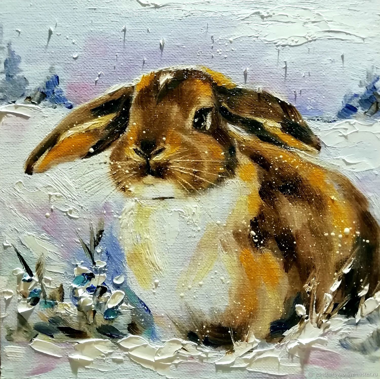 Кролики живопись