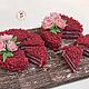 Торт для кукол «Красный бархат». Кукольная еда. Magic_Mini_World. Ярмарка Мастеров.  Фото №5