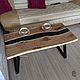 Заказать Журнальный стол-река из карагача. Akutrau Woodworking. Ярмарка Мастеров. . Столы Фото №3