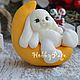 Silicone Bunny shape on the month, in a wreath, with a paw. Form. Hobbypage. My Livemaster. Фото №4