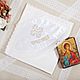 Пеленка из фланели для крещения вышивка выбор, Крестильное полотенце, Москва,  Фото №1