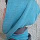   Капюшон с шарфом  двойной из хлопка серо-голубой. Капюшоны. Ирина -снуды,капюшоны,перчатки, (gorodmasterov). Ярмарка Мастеров.  Фото №4