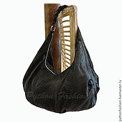 Сумки и аксессуары handmade. Livemaster - original item Bag: POLLY Python Leather Hobo Bag. Handmade.