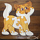 Order Gifts for kids. Puzzles made of wood Cat Ginger. Wooden toys from grandfather Andrew. Livemaster. . Puzzle Фото №3