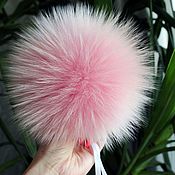 Материалы для творчества handmade. Livemaster - original item Raccoon fur pompom color pink. Handmade.