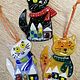 Игрушка (подвеска) "Кот" в ассортименте. Фьюзинг. Подвески. GlassPresent. Интернет-магазин Ярмарка Мастеров.  Фото №2