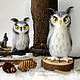 * Long-eared owl - a bird of the interior felted wool. Felted Toy. Woolen Zoo. My Livemaster. Фото №4