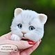 Felted cat. Brooches. Felt toy fromKristina Antropova. Online shopping on My Livemaster.  Фото №2