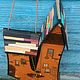Дом со съезжающей крышею, шкатулка-заначка, выполненная из кожи, Шкатулки, Тутаев,  Фото №1