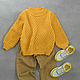 Заказать Джемпер ажурный детский  вязаный, р. 122. VA kids knitwear. Ярмарка Мастеров. . Свитеры и джемперы Фото №3