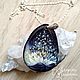 Pendant with a painting on the stone 'Lotus' Lacquer miniature. Pendants. Picture&miniature lacquer painting. Online shopping on My Livemaster.  Фото №2