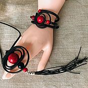 Украшения handmade. Livemaster - original item Red coral rubber jewelry sets, stylish jewelry. Handmade.