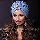 Чалма ШапкаТюрбан с брошью "Изумруд". Чалмы. KUDESNITSA Designer Accessories. Ярмарка Мастеров.  Фото №4