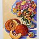  Oil painting Still Life ' Bright pumpkins', Pictures, Moscow,  Фото №1