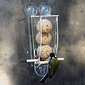 Дача и сад ручной работы. Ярмарка Мастеров - ручная работа Alimentador de aves para ventana de aves 333 para bolas nutritivas. Handmade.