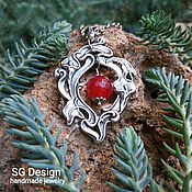 Украшения handmade. Livemaster - original item Silver Nemesis pendant natural red ruby. Handmade.