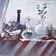 Pastel painting ' still Life with glass vases', Pictures, Moscow,  Фото №1