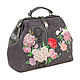Order Middle bag 'rose Embroidery'. Pelle Volare. Livemaster. . Valise Фото №3
