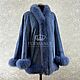 Order Velvet coat 'Bat' with Arctic fox fur. Olga Lavrenteva. Livemaster. . Coats Фото №3