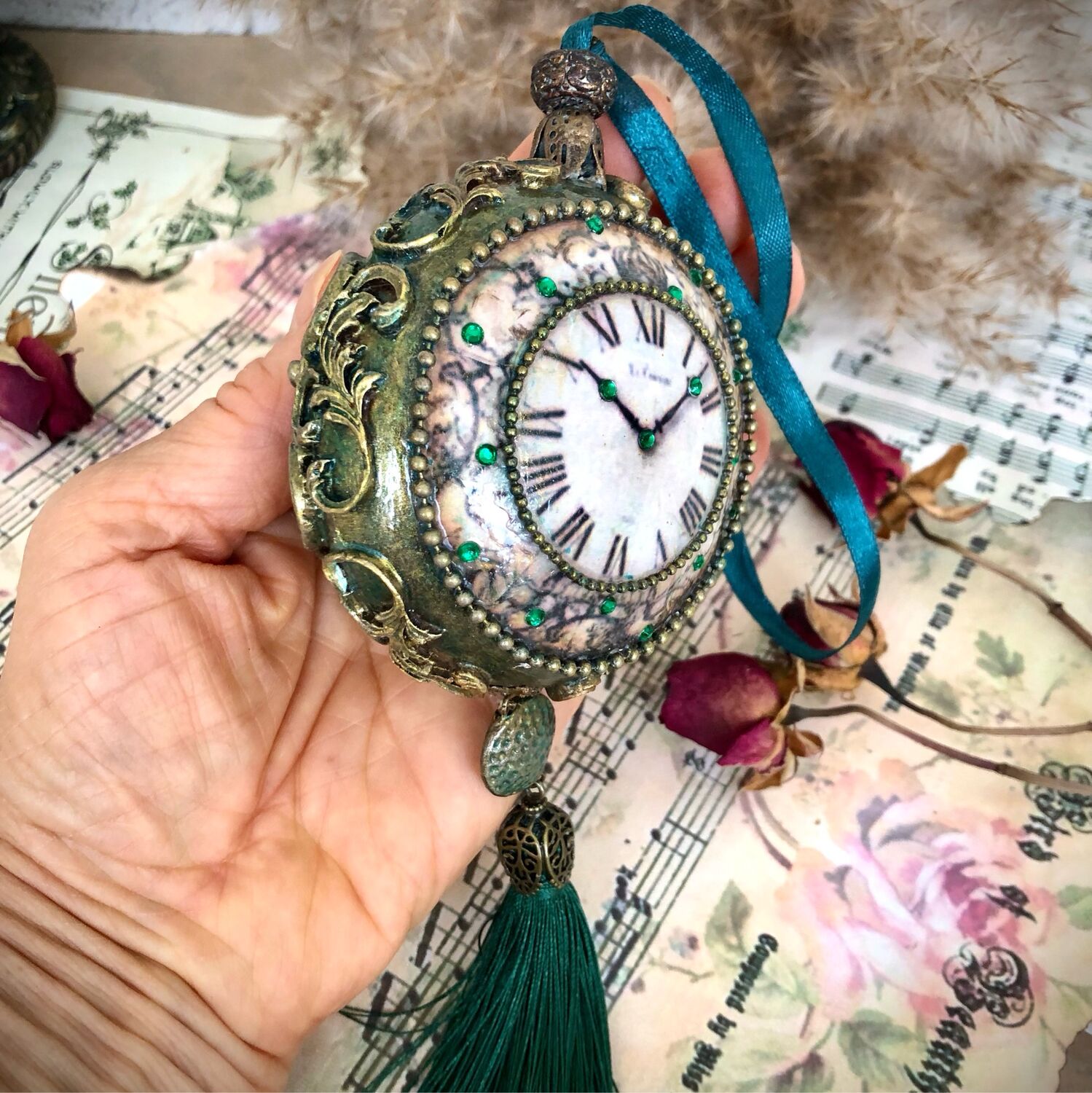 Интерьерное керамическое сердце Vintage часы – заказать на Ярмарке ...