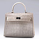 Сумка женская из натуральной кожи крокодила IMA0867Pearl4. Классическая сумка. CrocShop товары из экзотической кожи. Ярмарка Мастеров.  Фото №8
