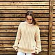 Свитер женский крупной вязки. Объёмный свитер рванка. Свитеры. PETELKI_style. Ярмарка Мастеров.  Фото №9