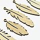 Перья набор деревянных декоративных элементов для творчества 5 шт, Заготовки для декупажа и росписи, Зеленоград,  Фото №1