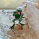Подвеска лягушка из серебра с горячей эмалью, Подвеска, Челябинск,  Фото №1